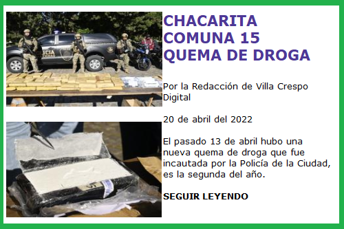 CHACARITA QUEMA DE DROGA